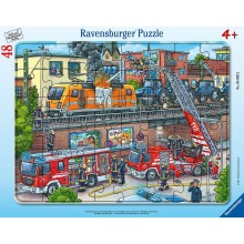Ravensburger large tile puzzle 48 pieces Fire department