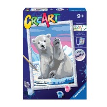 Ravensburger Painting by numbers Polar bear greeting