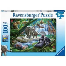 Ravensburger puzzle 100 pieces Jungle family