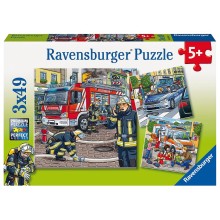 Ravensburger puzzle 3x49 pcs Rescue service