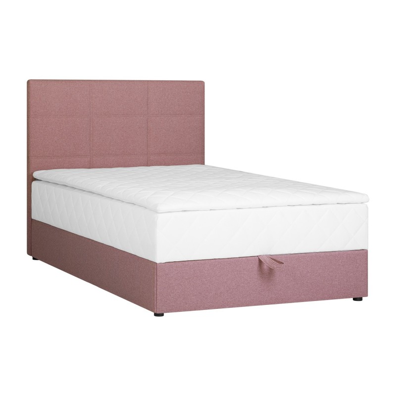 Continental bed LEVI 120x200cm, with mattress, pink