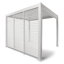 Slatted wall for canopy MIRADOR 4m, white