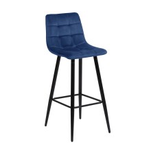 Bar chair CHILLI dark blue velvet