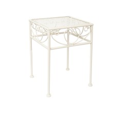 Flower stand SANDY 23x23xH33cm, antique white