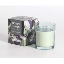 Scented candle in glass NATURE GREEN H9,5cm, Southern Night