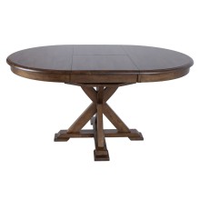 Dining table JAMES D106+46xH76cm, rustic oak