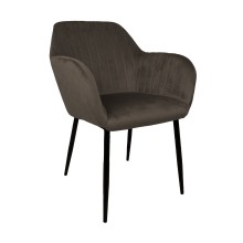 Chair EVELIN brownish gray velvet