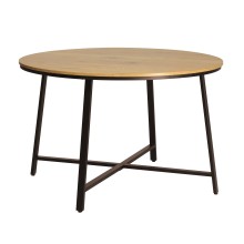 Dining table SANCIA D120xH76cm, oak/brown