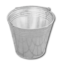 Zinc plated bucket 15L