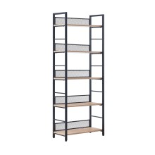 Shelf HECTOR 60x28xH121cm, ash/black