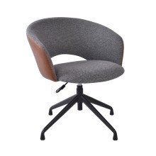 Рабочий стул KARINA без роликов, серый/светло-коричневый