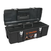 Industrial plastic tool box with steel latches, 584x267x254 Truper®
