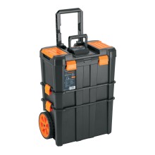 Industrial plastic tool box with wheels 3in1 Truper®