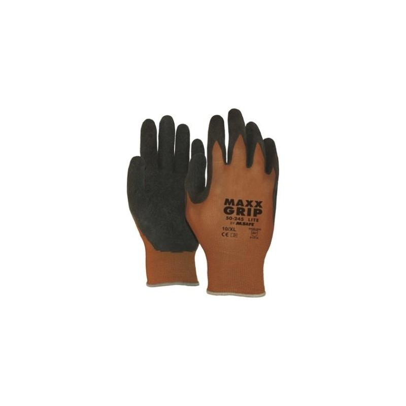Перчатки нейлоновые с латексным покрытием M-Safe Maxx-Grip Lite 50-245, размер 8/M