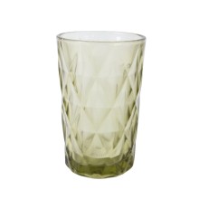Tall drinking glass CORAL 350ml, D8xH12cm, green