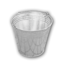 Zinc plated bucket 12L