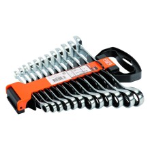 Bahco reversible socket wrench set, 12 pcs, with lock ring, 8-9-10-11-12-13-14-15-16-17-18-19mm