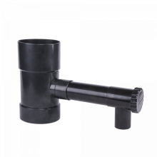 Rainwater collector / trap with valve - 90mm - GRAFIT