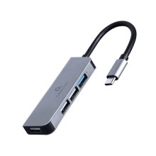 Концентратор ввода-вывода USB-C 4 порта/uhb-cm-u3p1u2p3-01, Gembird