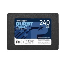 Ssd, Patriot, burst elite (240gb, sata 3.0, 3d nand, write speed 320 mbytes/sec, read speed 450 mbytes/sec, 2,5", tbw 100 tb)