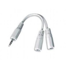 Cable audio splitter 3.5mm/10cm white cca-415w, Gembird