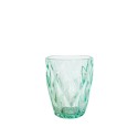 Drinking glass low CORAL 250ml, D8xH10cm, turquoise