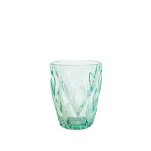 Drinking glass low CORAL 250ml, D8xH10cm, turquoise