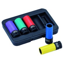 Deep impact socket set 5pcs - 17/19/21/22/24mm 1/2"