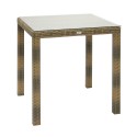 Garden furniture set WICKER table, 2 chairs, cappuccino