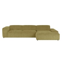 Corner sofa LEHTE 3-seater, right corner, green