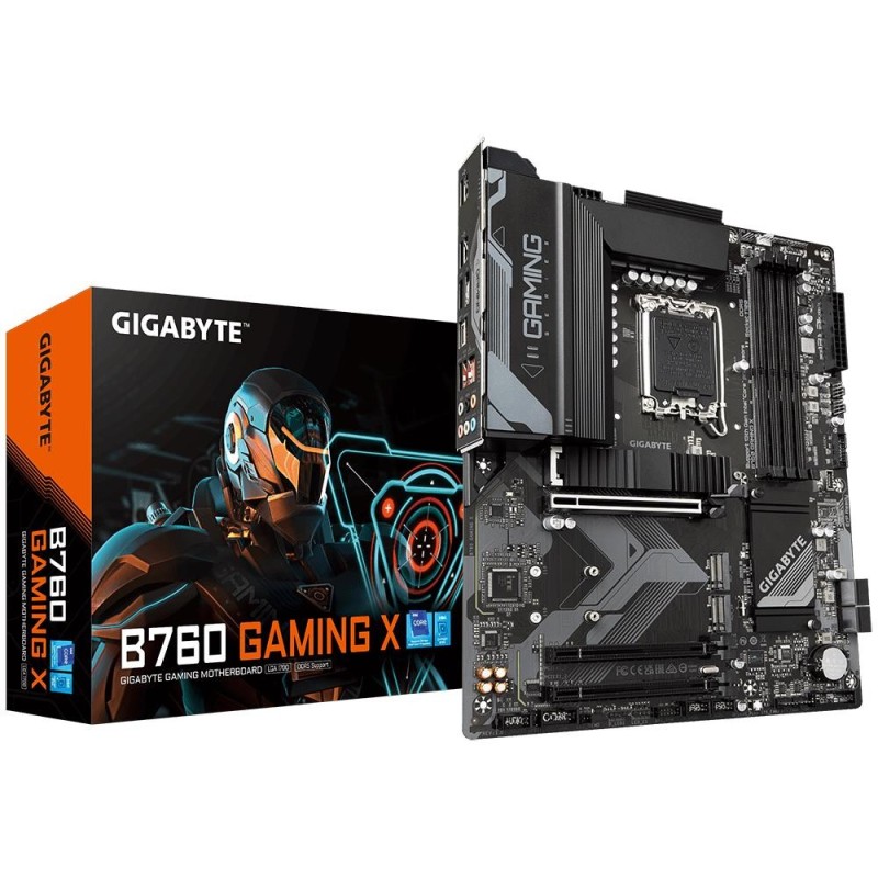 Emaplaat Gigabyte Intel b760 express (lga1700, atx, mälu ddr5, mälupesad 4, 2xpci-express 3.0 16x, 1xpci-express 4.0 16x)
