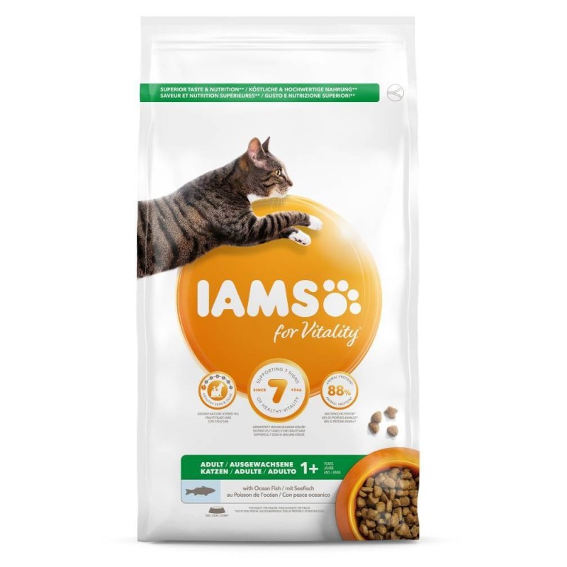 Complete dry feed Adult Ocean Fish 3kg for cats, Iams Complete dry feed Adult Ocean Fish 3kg for cats, Iams