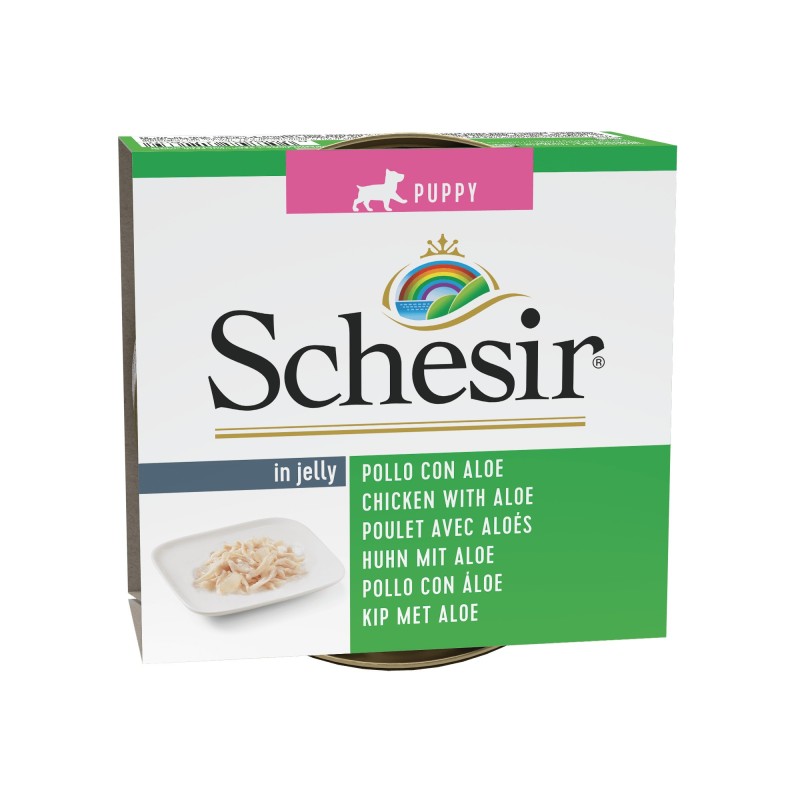 Chicken fillet + aloe in jelly 150g for puppies, Schesir Chicken fillet + aloe in jelly 150g for puppies, Schesir