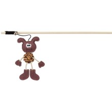 Toy for cats Playing rod with dog, 40 cm