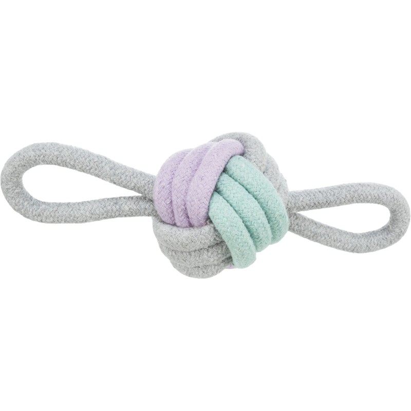 Junior knot ball with 2 hand loops, rope, ø 9/25 cm Junior knot ball with 2 hand loops, rope, ø 9/25 cm
