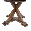 Dining table JAMES D106+46xH76cm, rustic oak