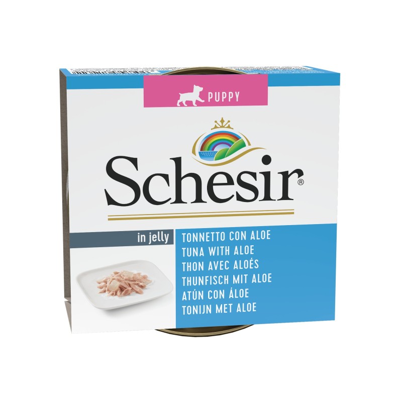 Tuna + aloe in jelly 150g wet food for puppies, Schesir Tuna + aloe in jelly 150g wet food for puppies, Schesir