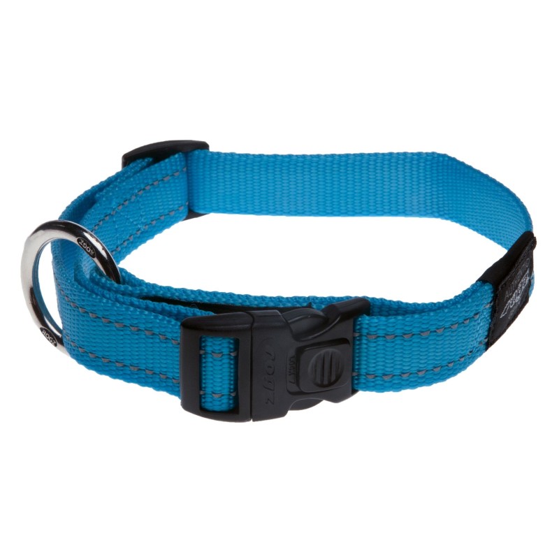 Utility extra large 25mm Lumberjack dog collar, turquoise reflective Utility extra large 25mm Lumberjack dog collar, turquoise reflective