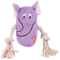 Toy for dogs animal with rope, plush, 13 cm