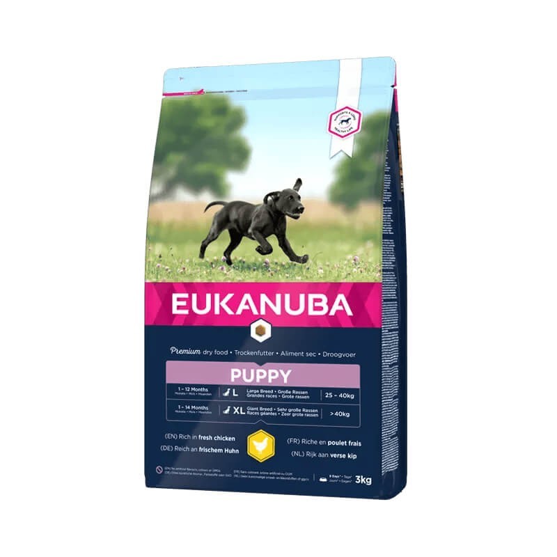 Puppy chicken for large dogs 3 kg, Eukanuba Puppy chicken for large dogs 3 kg, Eukanuba