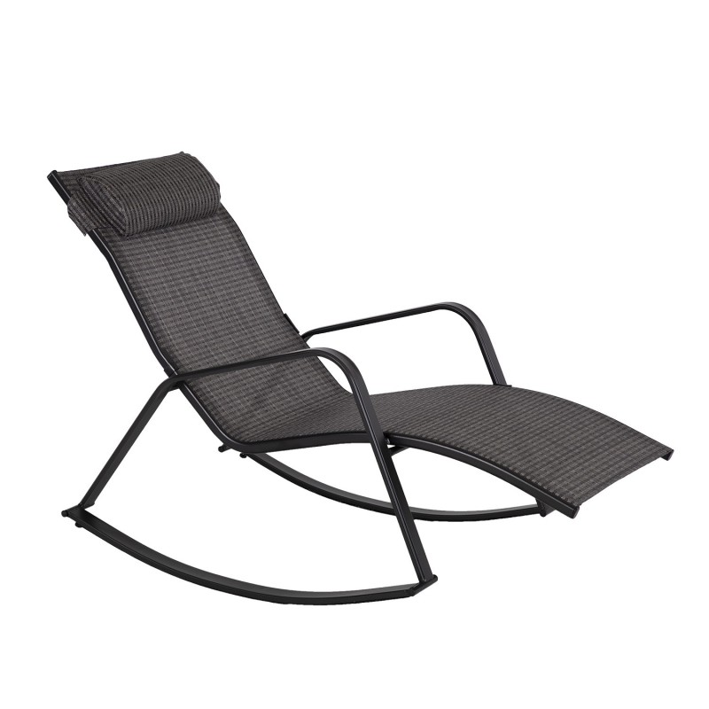 Rocking sun lounger BOSTON grey Rocking sun lounger BOSTON grey