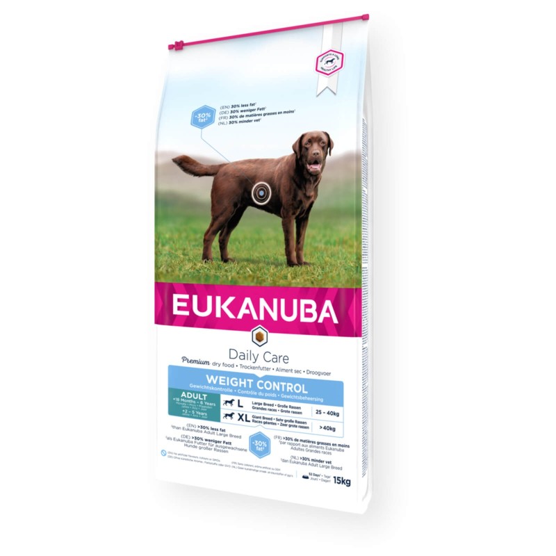 EUKANUBA Adult kanalihaga suurtele ülekaalulistele koertele 15 kg EUKANUBA Adult kanalihaga suurtele ülekaalulistele koertele 15 kg