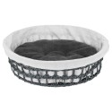 Dog basket Feira 45 cm, dark grey/natural