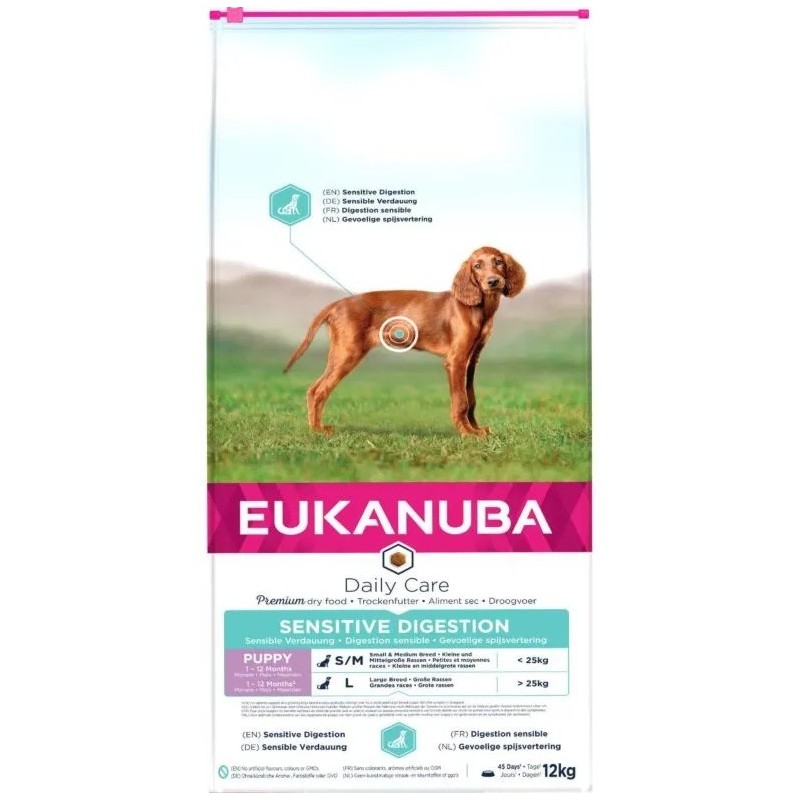 Daily Care Dry dog food for puppies with sensitive digestion 12kg, Eukanuba Daily Care Dry dog food for puppies with sensitive digestion 12kg, Eukanuba