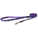 Fixed dog lead, Fancy Dress, small, 11mm, Jellybean Purple Forest Design
