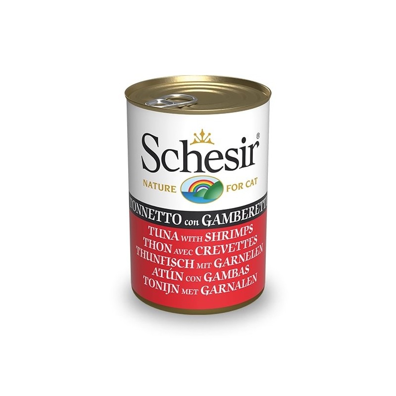 Tuna + shrimp in jelly 140g wet food for cats, Schesir Tuna + shrimp in jelly 140g wet food for cats, Schesir