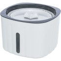 Flower drinking fountain, plastic, 2 l/18.5 × 13 × 18.5 cm, white/grey