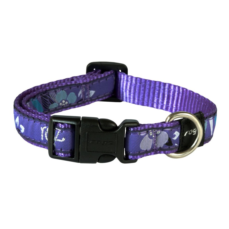 Dog collar Fancy Dress, medium, 16mm, Purple Forest Design, Rogz Dog collar Fancy Dress, medium, 16mm, Purple Forest Design, Rogz