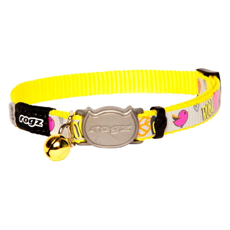 Cat collar Rogz Reflectocat Dayglo Bird 11mm/20-31cm Cat collar Rogz Reflectocat Dayglo Bird 11mm/20-31cm