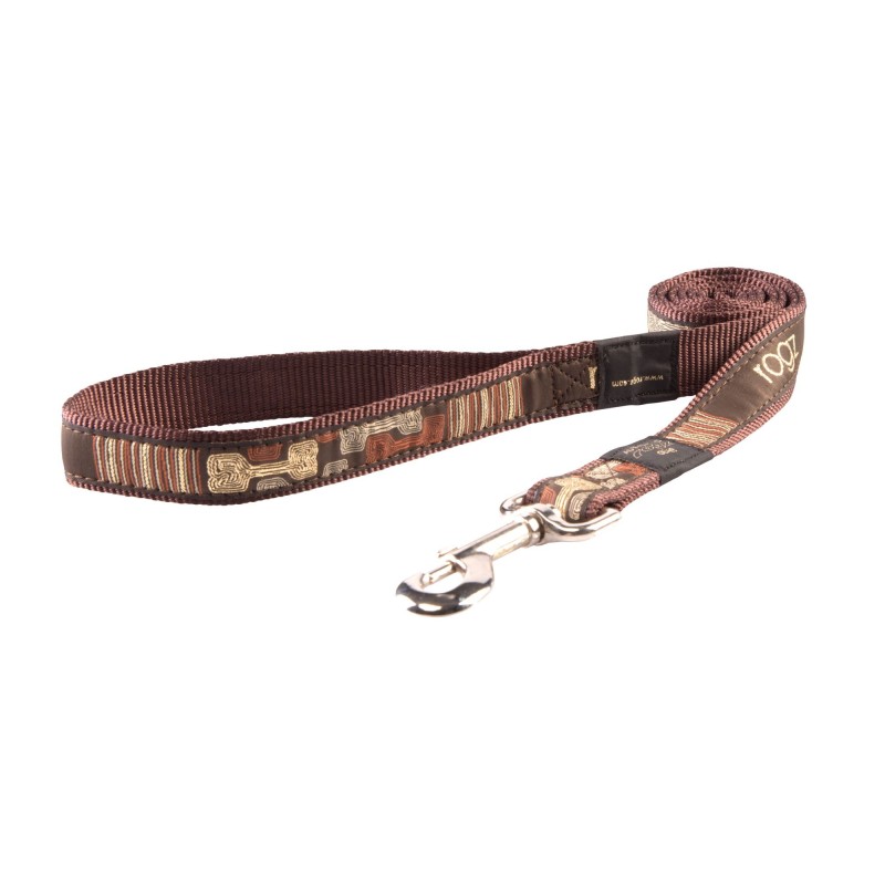 Leash Rogz Fancy Dress XL 25mm Armed Response, Mocha Bone pattern Leash Rogz Fancy Dress XL 25mm Armed Response, Mocha Bone pattern